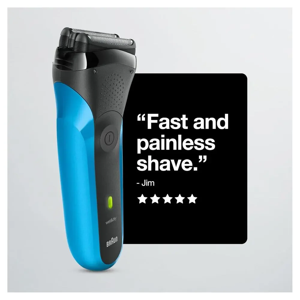 Open box Braun Series 3 310s Wet & Dry Electric Shaver for Men/Rechargeable